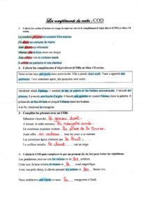 Lire la suite à propos de l’article G10 Les compléments d’objet direct COD : correction des exercices Série 2 (M Bonelli)