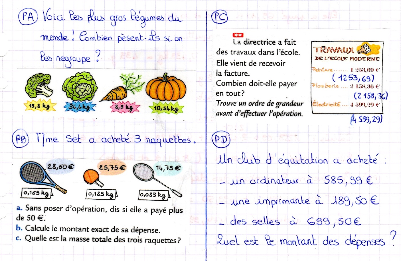 You are currently viewing CP7 Les additions décimales : exercices Série 3 (M Bonelli) + correction
