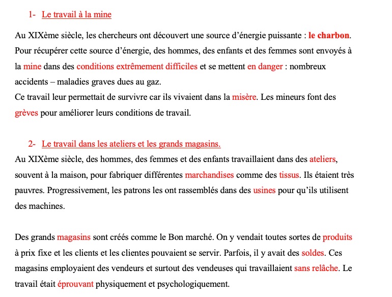 lla société du XIXème siècle