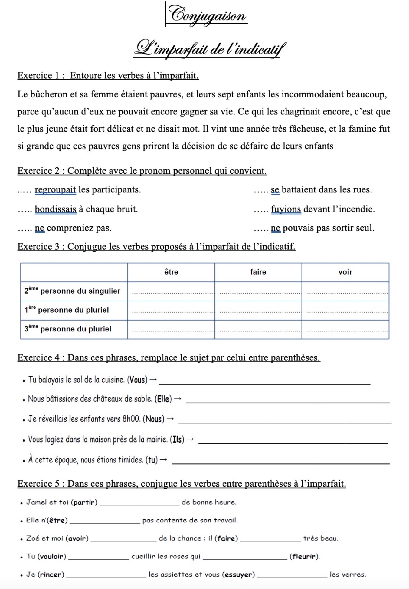 Lire la suite à propos de l’article C8/C9 L’imparfait de l’indicatif : exercices Série 5 (M Bonelli)