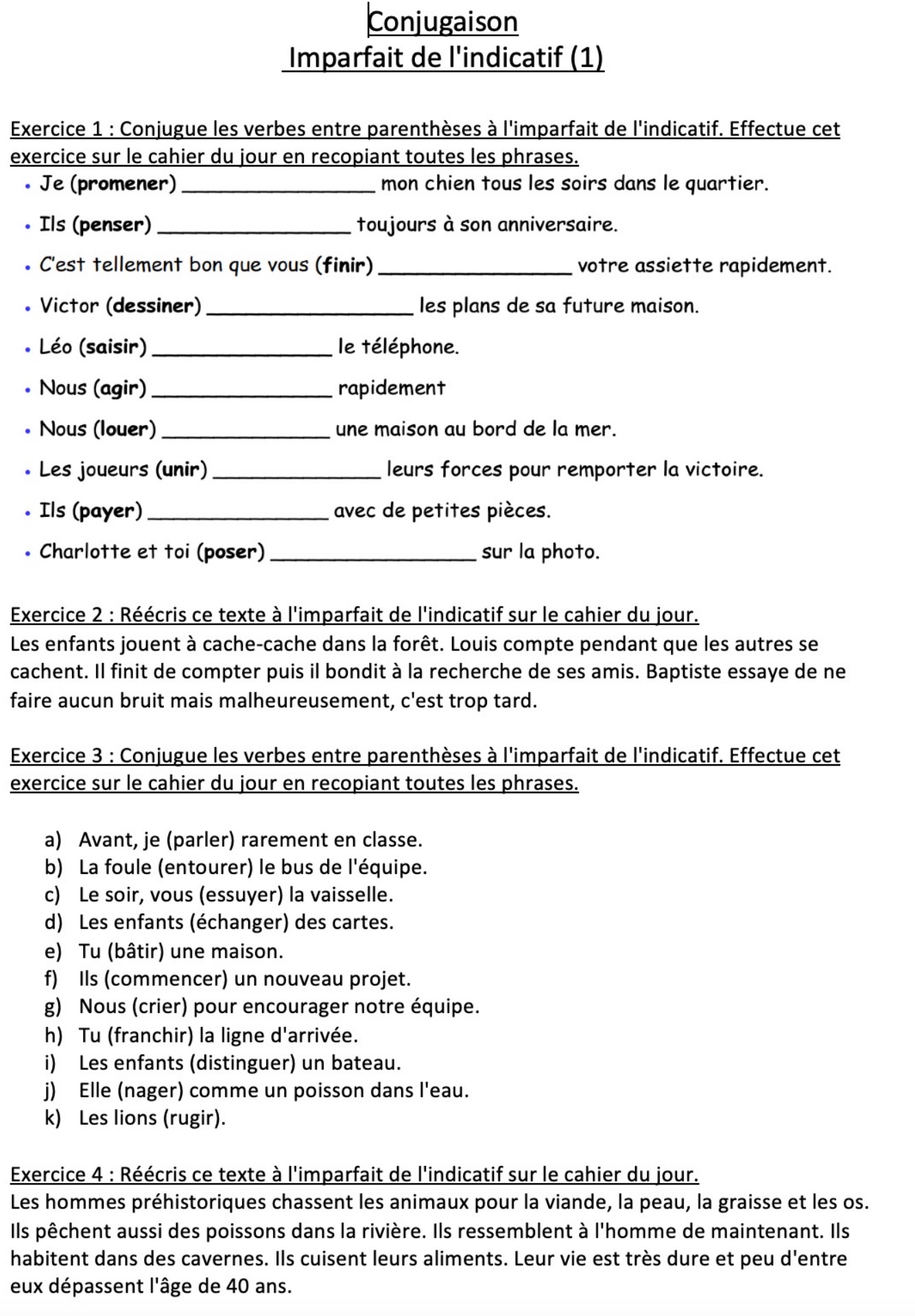 Lire la suite à propos de l’article C8/C9 L’imparfait de l’indicatif : exercices Série 4 (M Bonelli)
