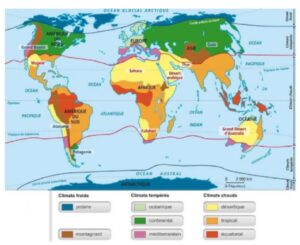 Lire la suite à propos de l’article Géo 15 à 18 Carte des climats dans le monde