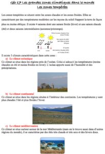 Lire la suite à propos de l’article Géo 17 Leçon CM2 Géographie : Les zones tempérées