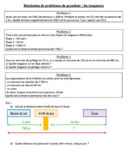 Lire la suite à propos de l’article M1 Les longueurs : résoudre des problèmes Série 2 (M Bonelli) + Correction
