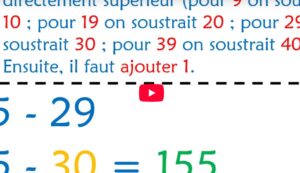 Lire la suite à propos de l’article Calcul mental – Série 29 : Soustraire 9 – 19 – 29 – 39