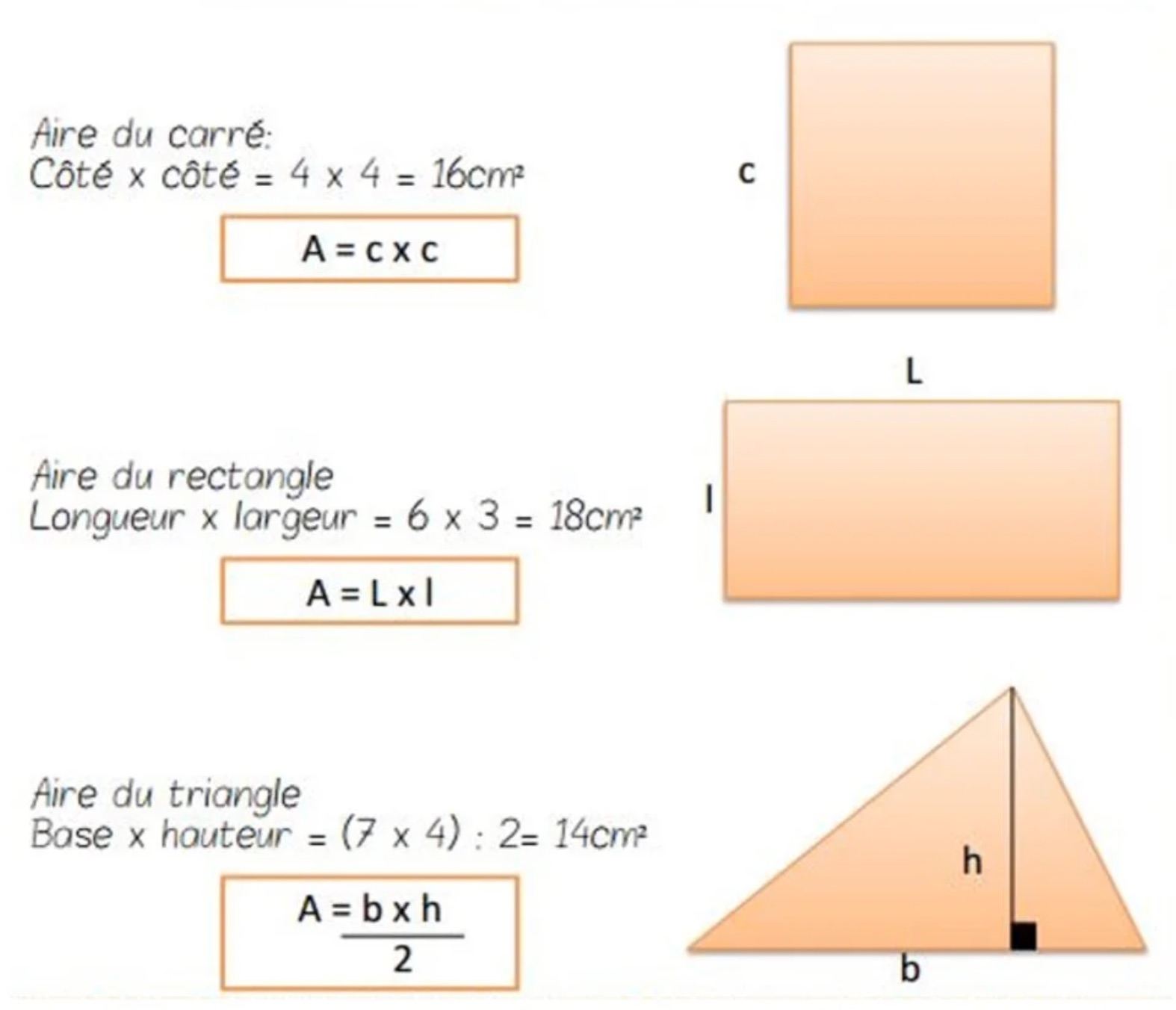 M3 Leçon sur les aires pour des élèves de CM1 CM2