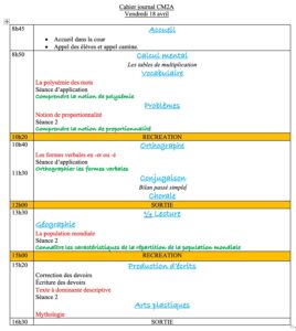 Lire la suite à propos de l’article Cahier journal du vendredi 18 avril 2025