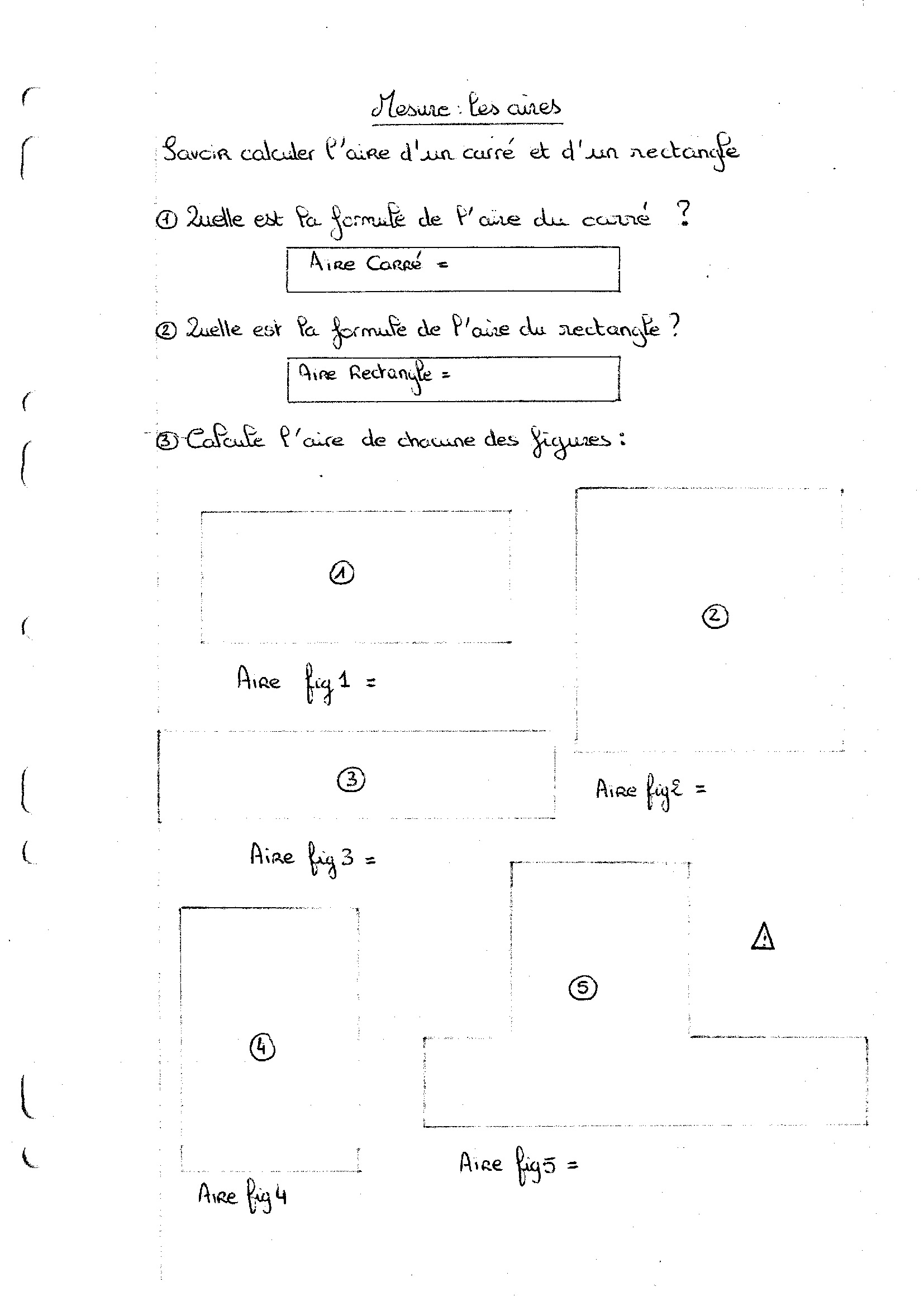 Lire la suite à propos de l’article M3 Les aires : exercices Série 7 (M Bonelli) + correction