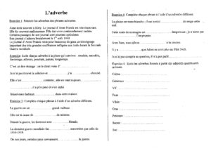 Lire la suite à propos de l’article G20 Les adverbes : exercices (1)