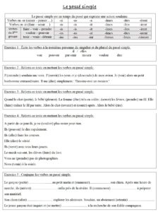 Lire la suite à propos de l’article C10-C11 Le passé simple : exercices Série 7 (M Bonelli) + correction