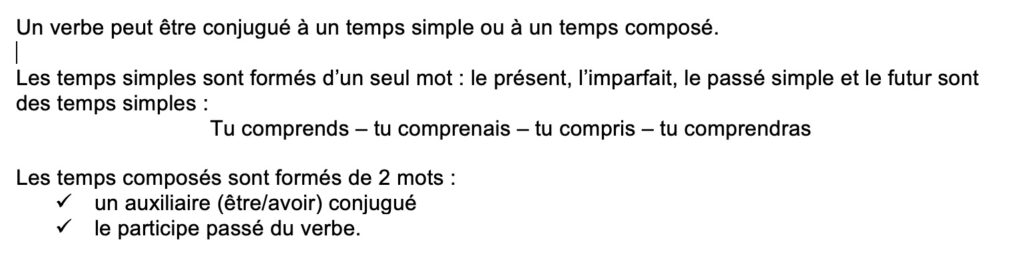 Temps simples ou temps composés