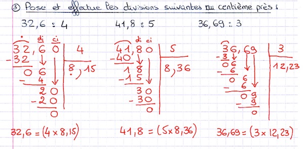 Divisions décimales CM2