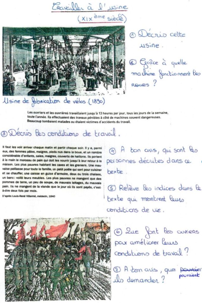 documents sur le travail dans les usines
