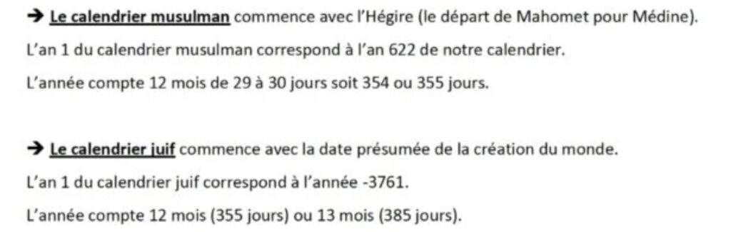 Se repérer dans le temps : les calendriers