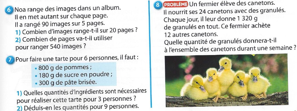 Exercice sur les propriétés des tableaux de proportionnalité
