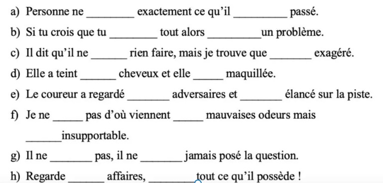 exercices ces ses s'est sais