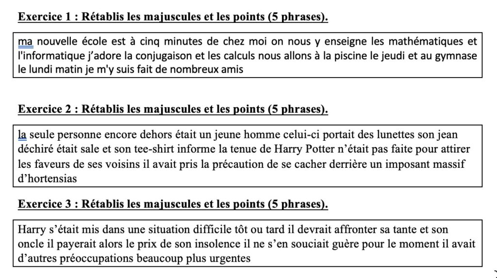 ponctuer une phrase