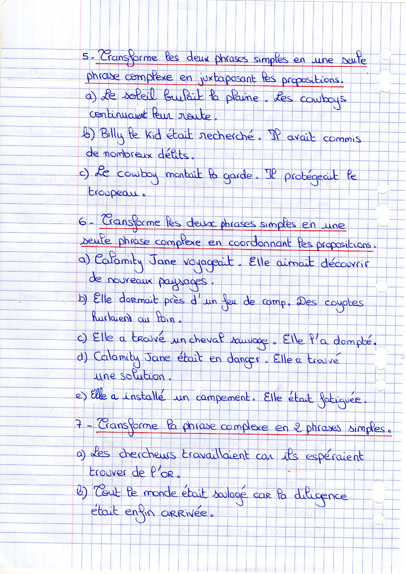 G7 Les phrases complexes : exercices d'application CM1 CM2 3 les phrases complexes CM1 CM2
