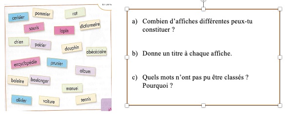 termes génériques et termes spécifiques
