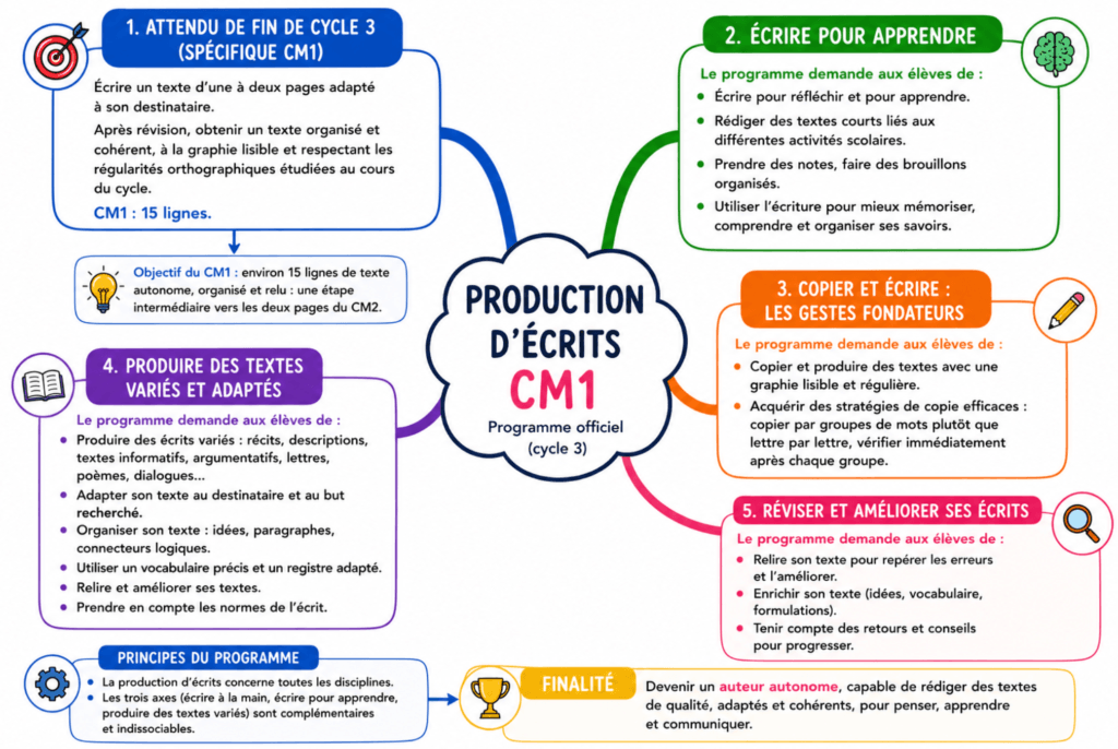Programme Production d'écrits CM1 — Cycle 3 (Éduscol) 3 Programme Production d’écrits CM1