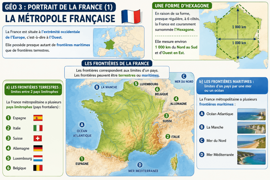 Portrait de la France CM1 CM2 : leçon complète et essentielle