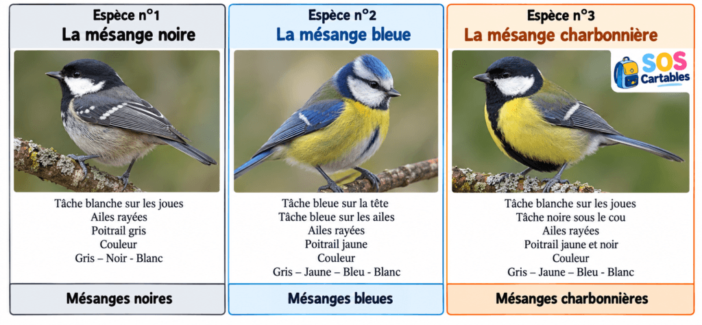 La diversité des animaux CM1 CM2 : leçon complète et gratuite 2 La diversité des animaux CM1 CM2 — groupes espèces caractères communs mésanges leçon sciences