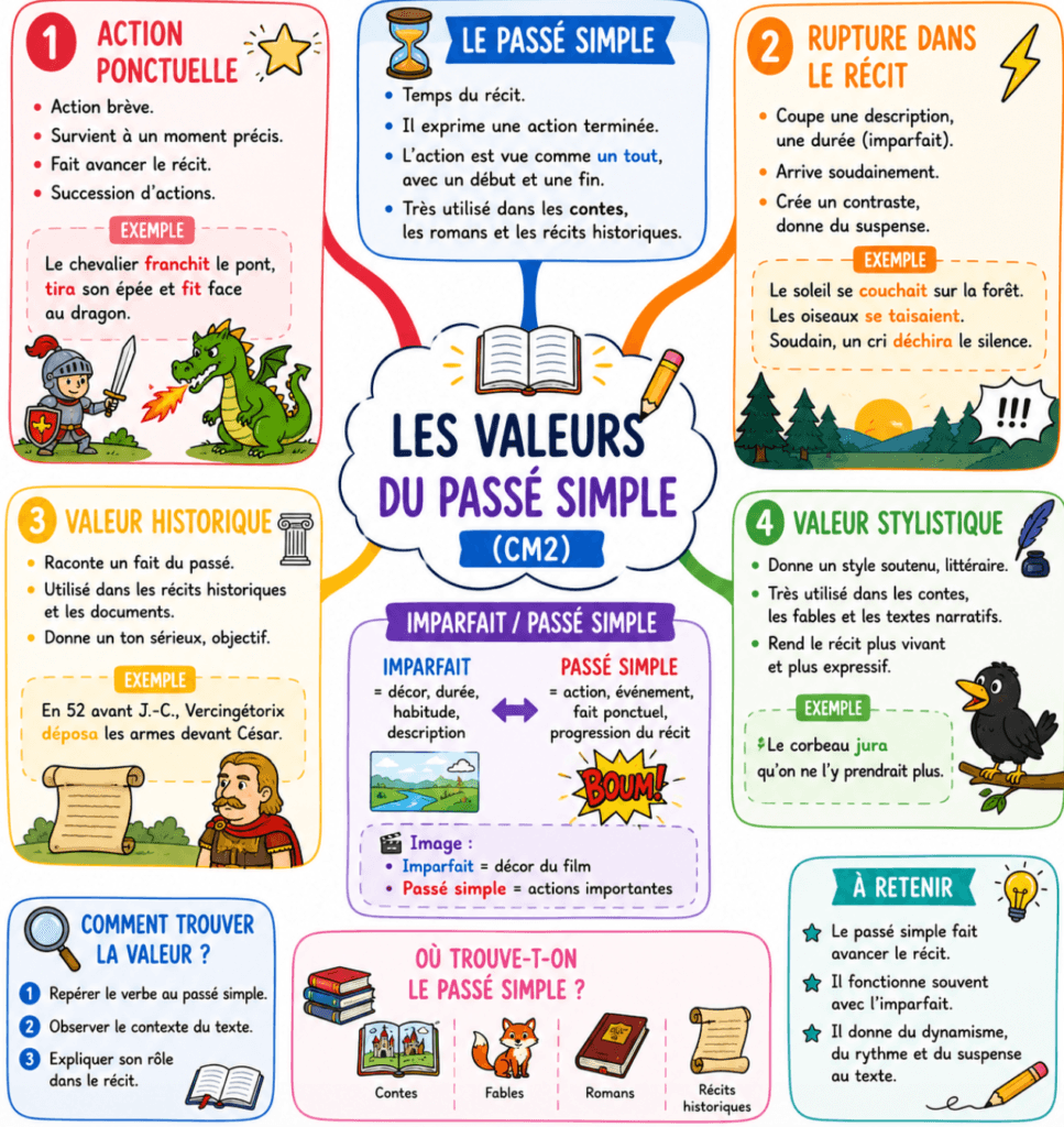 Comprendre les valeurs du passé simple CM2