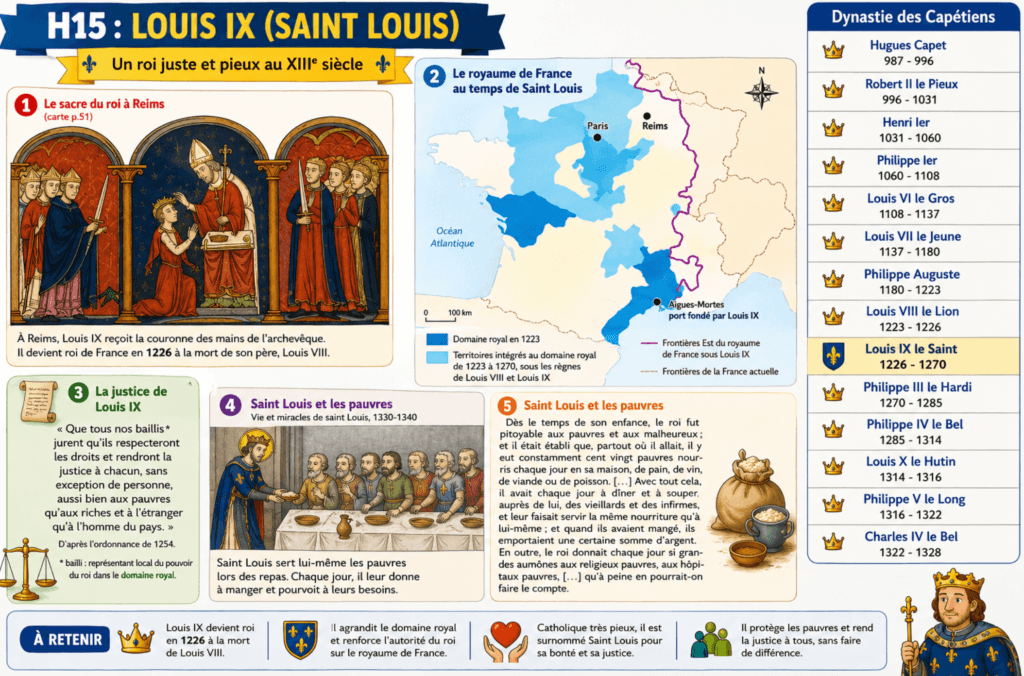 Louis IX le roi chrétien CM1,Louis IX