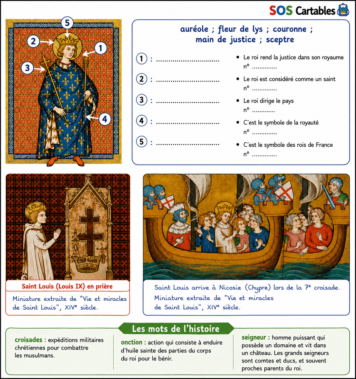 You are currently viewing Louis IX, le roi chrétien CM1 : leçon complète sur Saint Louis