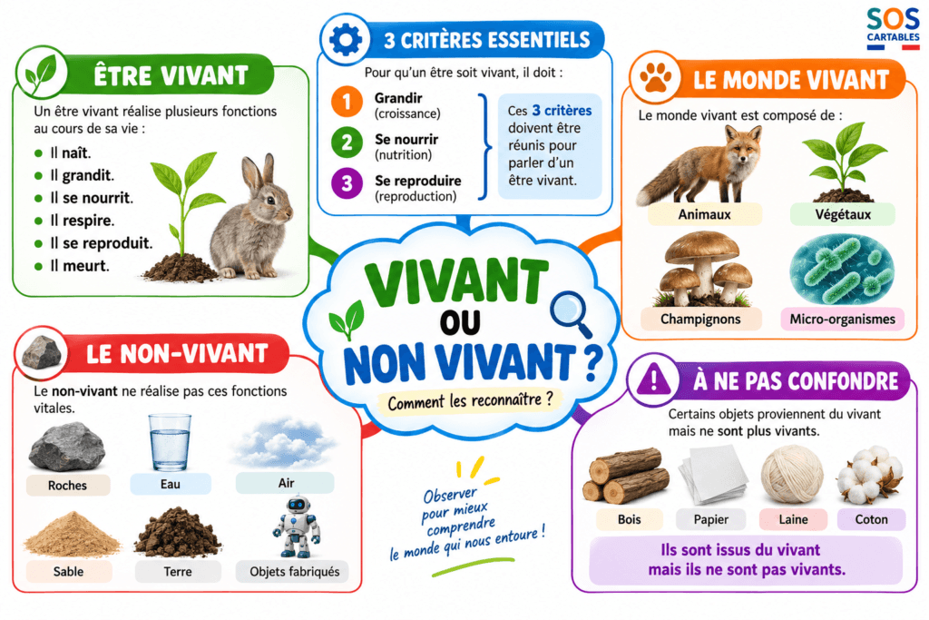 Vivant ou non vivant CM1 CM2 : leçon complète et gratuite 3 Vivant ou non vivant CM1 CM2 : leçon complète et gratuiteLe grand rè