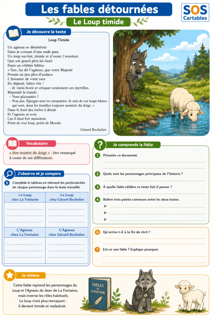 Parodie de fables CM1 CM2 
