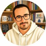 Portrait illustré de Monsieur Bonelli, enseignant CM1-CM2 et créateur de SOS Cartables