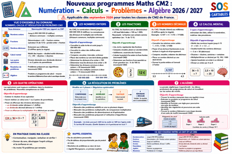 leçons et exercices CM1-CM2,SOS Cartables,Sciences