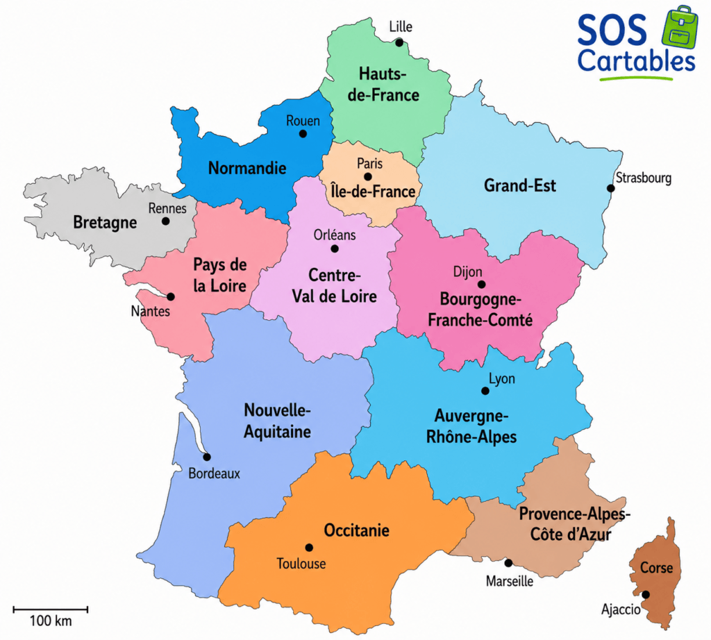 Les régions françaises