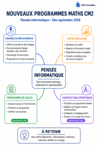Lire la suite à propos de l’article Nouveaux programmes Maths CM2 : pensée informatique