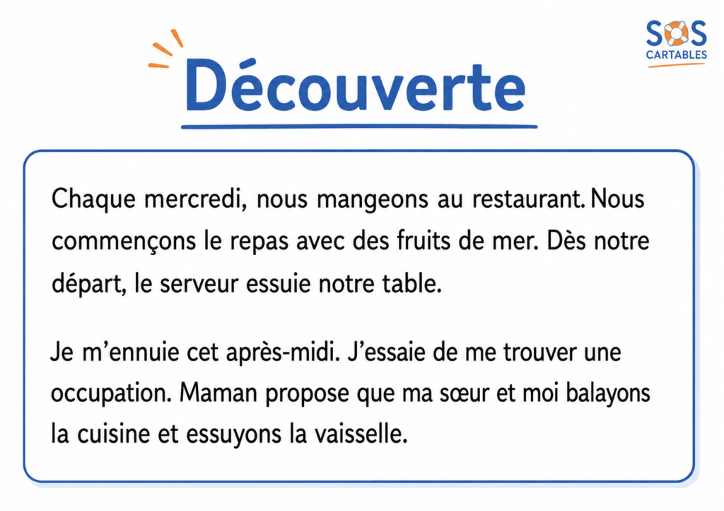Verbes en -cer, -ger, -yer CM1 CM2 : exercices et correction 2 approche verbes en cer ger yer CM1 CM2