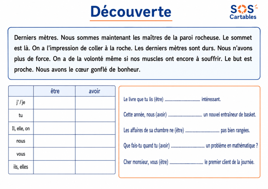 Approche être et avoir au présent
