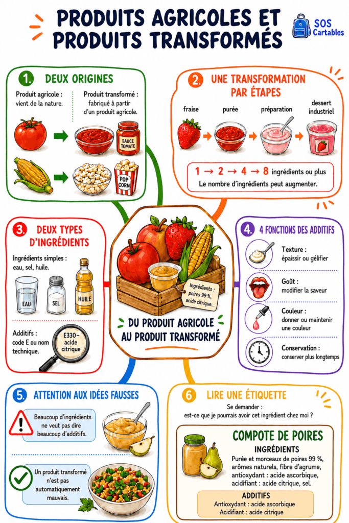 produits agricoles ou transformés,additifs,produits bruts