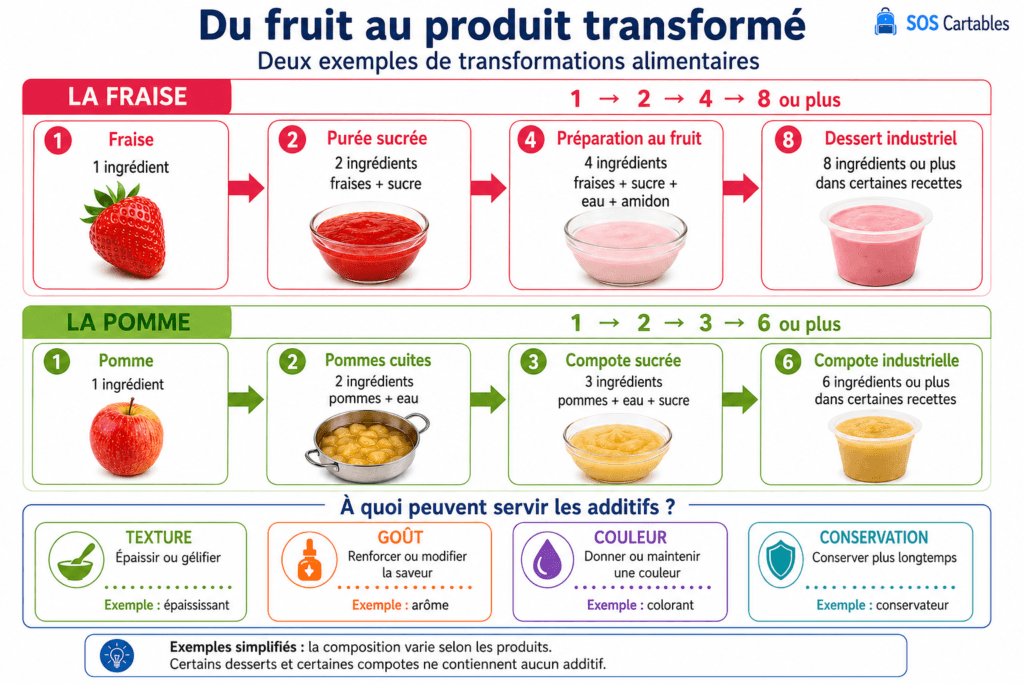 du fruit au produit transformé