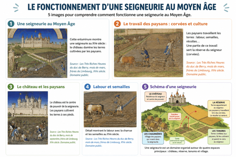 Le fonctionnement d'une seigneurie CM1 : la leçon complète 4 leçons et exercices CM1-CM2,SOS Cartables,Sciences