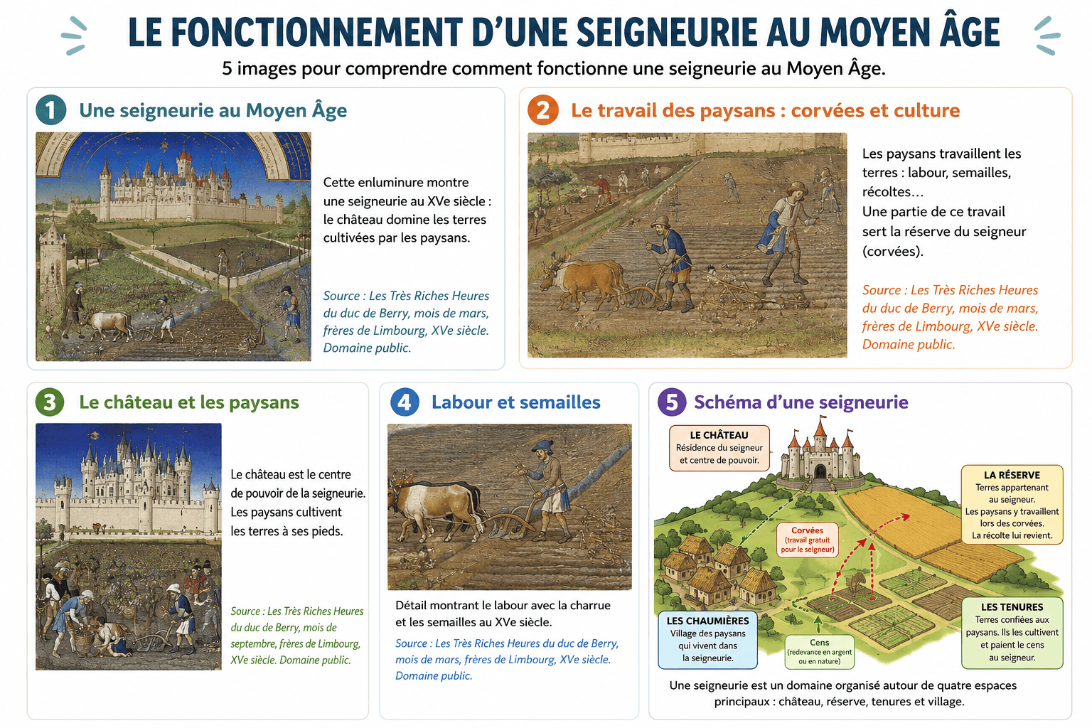 Le fonctionnement d'une seigneurie CM1 : la leçon complète 1 You are currently viewing Le fonctionnement d’une seigneurie CM1 : la leçon complète