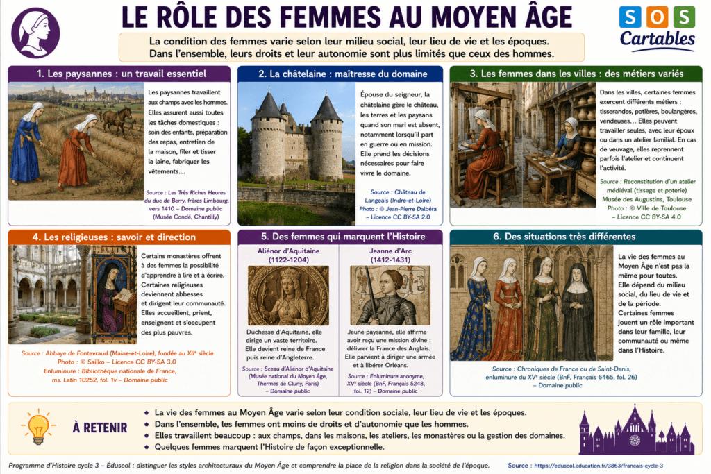 Le rôle des femmes au Moyen Âge CM1 : la leçon complète 3 Le rôle des femmes au Moyen Âge CM1 : les documents
