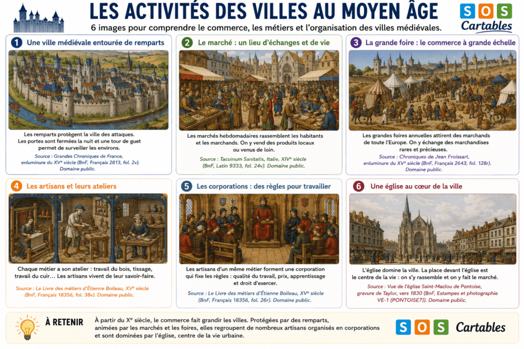 Les activités des villes au Moyen Âge CM1 : la leçon complète 3 Les activités des villes au Moyen Âge CM1 : documents