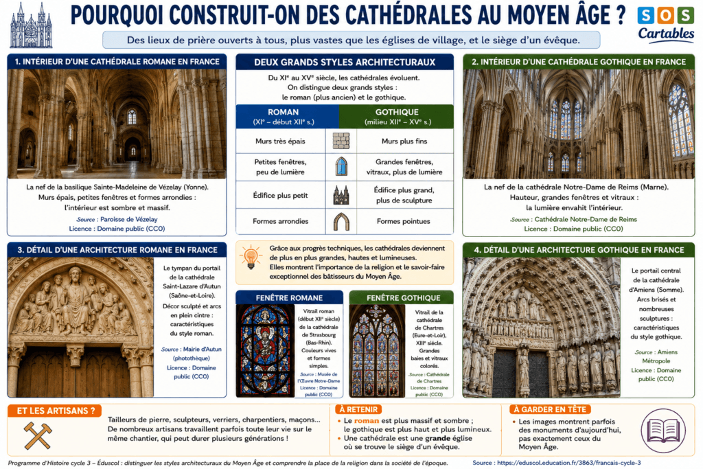 Les cathédrales au Moyen Âge CM1 CM2 : les documents