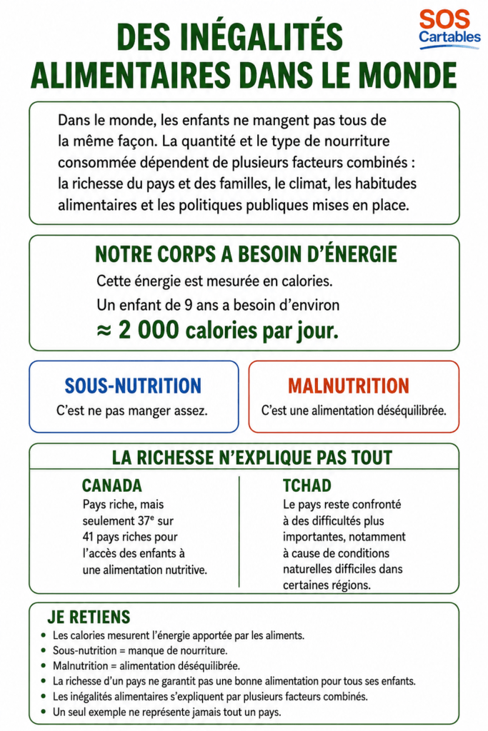 Se nourrir : les inégalités alimentaires dans le monde CM1 8 les inégalités alimentaires,malnutrition,sous-nutrition,alimentation