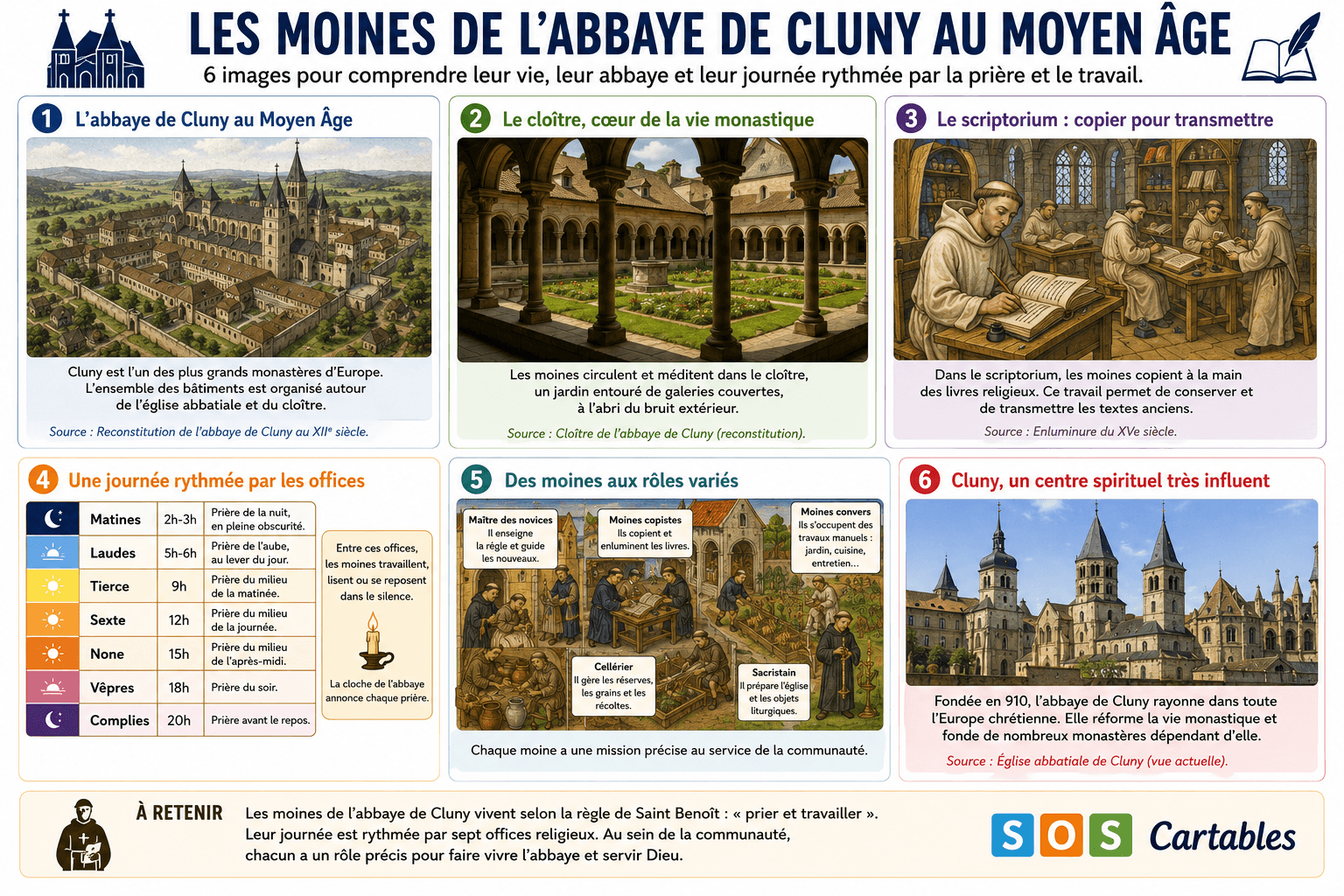 Les moines et l'abbaye de Cluny CM1 : la leçon complète 1 You are currently viewing Les moines et l’abbaye de Cluny CM1 : la leçon complète