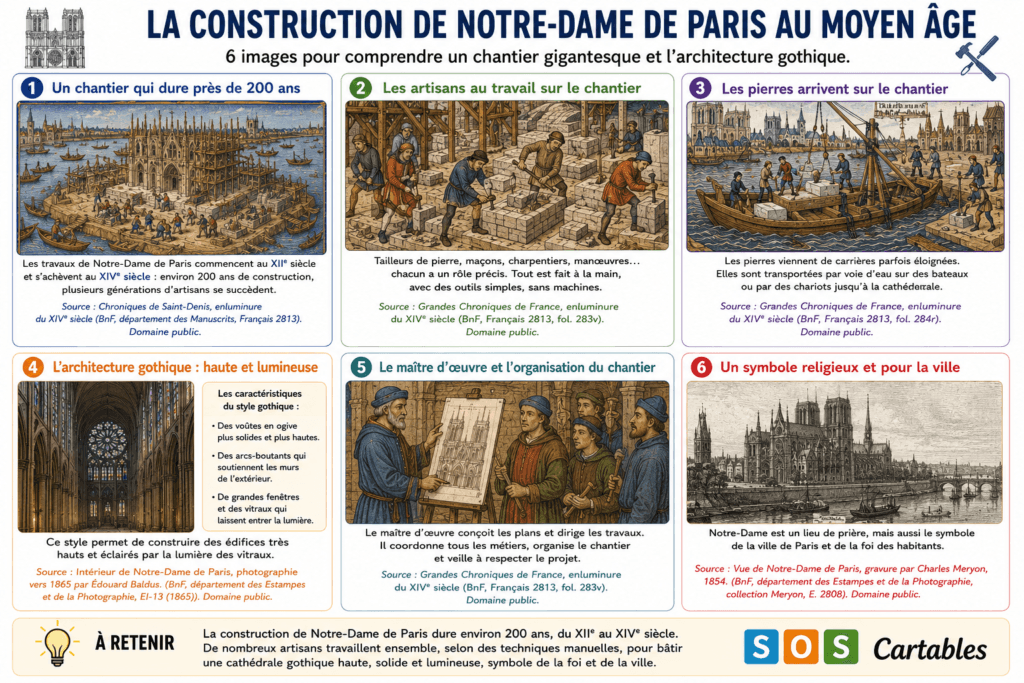 La construction de Notre-Dame de Paris CM1 : la leçon complète 3 La construction de Notre-Dame de Paris CM1 : la leçon complète