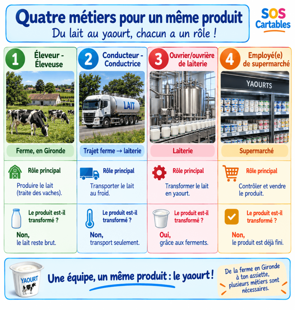 comment fabrique-t-on un yaourt,circuit court,fabrication d'un yaourt,métiers