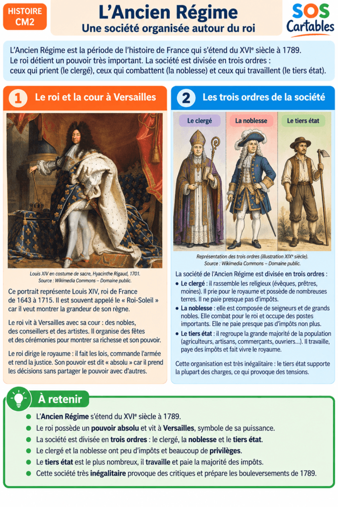 Ancien Régime CM2 : leçon complète, quiz et lexique 3 Ancien Régime