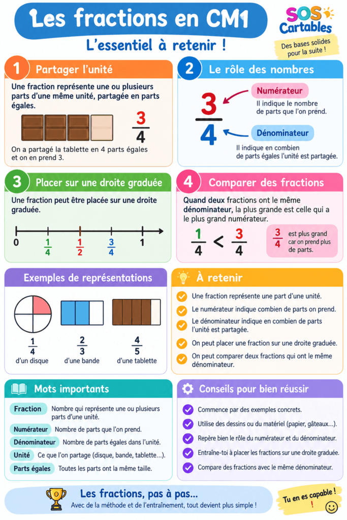 Fractions CM1 : comment aider son enfant ?